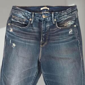 Good american blue distressed skinny